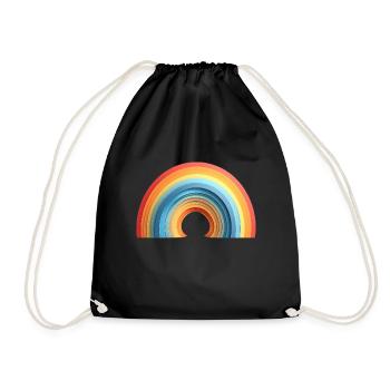 Paper Style Rainbow (Pride) - Drawstring Bag - black - Front