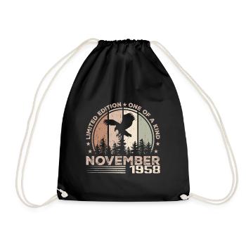 Incomparable since November 1958 66 Anniversary - Drawstring Bag - black - Front