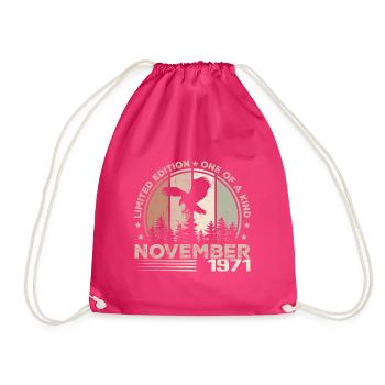 Unvergleichlich seit November 1971 53 Jubiläum - Turnbeutel - Fuchsia - Vorne
