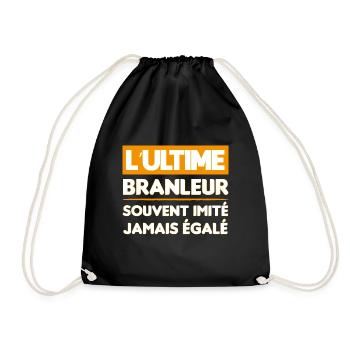 cadeau marrant l' ultime branleur beauf branlo - Sac de sport léger - noir - Devant