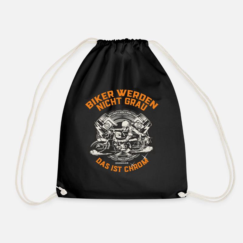 Design 2016 - Biker werden nicht grau - RAHMENLOS - Turnbeutel - Schwarz