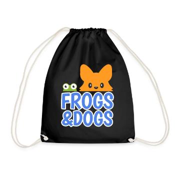 Grenouille et chien conception pour les fans de grenouilles - Sac de sport léger - noir - Devant