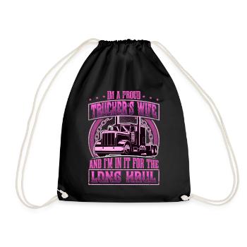 Truck Driver - Drawstring Bag - black - Front