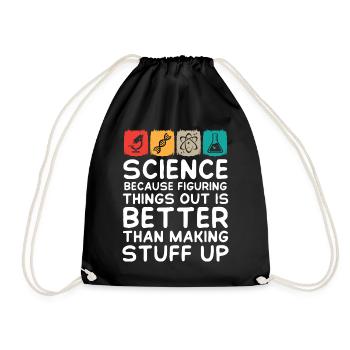Science is Real - Drawstring Bag - black - Front