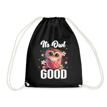hibou hiboux son hibou bon - Sac de sport léger - noir - Devant