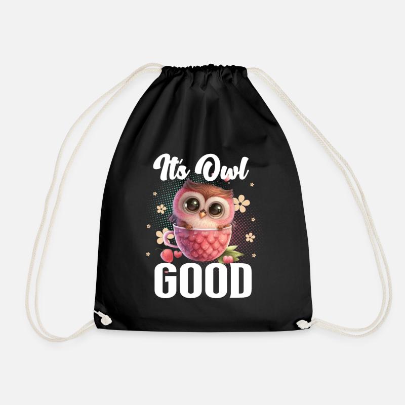 Eule Eulen Its Owl Good - Turnbeutel - Schwarz