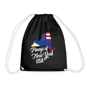 Filipinos of New York Design für stolze Fil-Ams - Turnbeutel - Schwarz - Vorne
