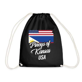 Filipinos of Kansas Design für stolze Fil-Ams - Turnbeutel - Schwarz - Vorne
