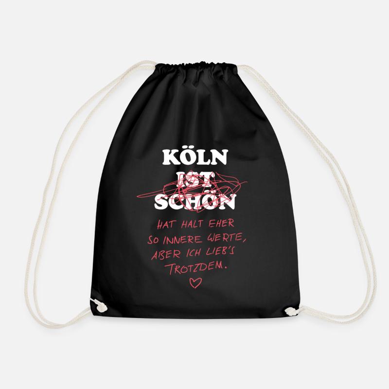 KÖLN IST SCHÖN - Turnbeutel - Schwarz