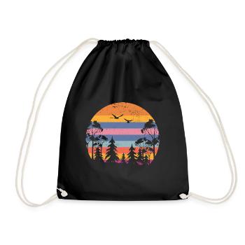 Nature Lover I Woodland I Tree Hugger I Wildlife - Drawstring Bag - black - Front