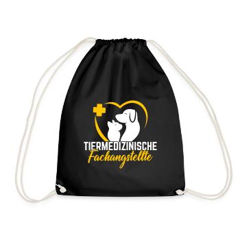 Tierarzthelferin Veterinär TFA - Turnbeutel - Schwarz - Vorne