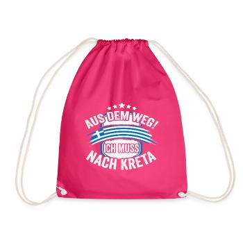 Aus dem Weg Kreta Griechenland Urlaub - Turnbeutel - Fuchsia - Vorne