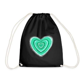 Cœur - Sac de sport léger - noir - Devant