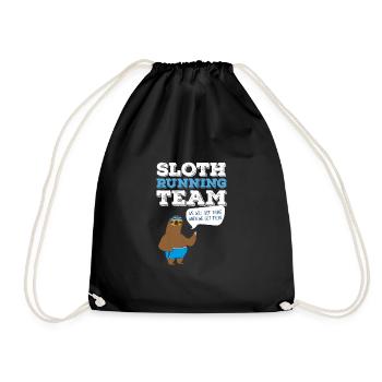 Équipe de course paresseux nous y arriverons, drôle - Sac de sport léger - noir - Devant