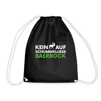 Kein Bock auf Baerbock - lustiges Grüne Nein Danke - Turnbeutel - Schwarz - Vorne