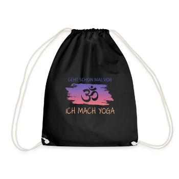 Yoga Spruch Geschenk Tshrit - Turnbeutel - Schwarz - Vorne