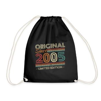 Original 2005 Vintage Cadeau D'anniversaire 2005 - Sac de sport léger - noir - Devant