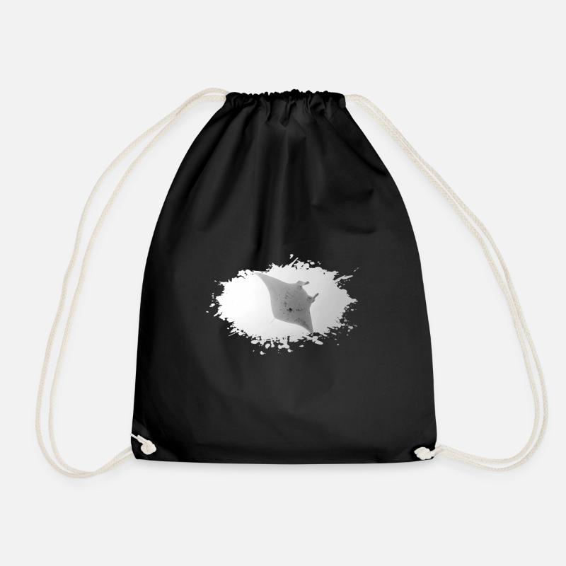 diving Manta - Turnbeutel - Schwarz