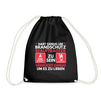 Hart genug um Brandschutzbeauftragter zu sein - Turnbeutel - Schwarz - Vorne