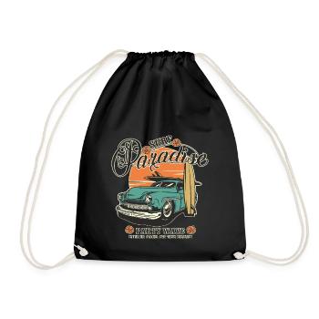 Surf Paradise - Custom Car - Drawstring Bag - black - Front