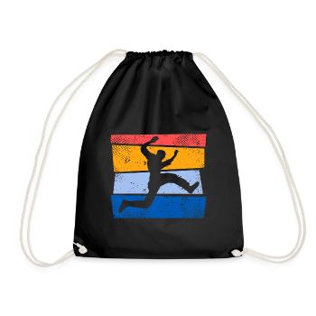 Vintage Parkour Runner Freerunner Parkour Runner - Drawstring Bag - black - Front
