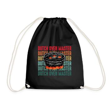 Dutch Oven Meister Dopfen Outdoor Retro - Turnbeutel - Schwarz - Vorne