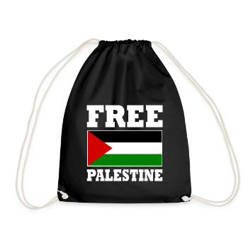 Free palestine - Drawstring Bag - black - Front