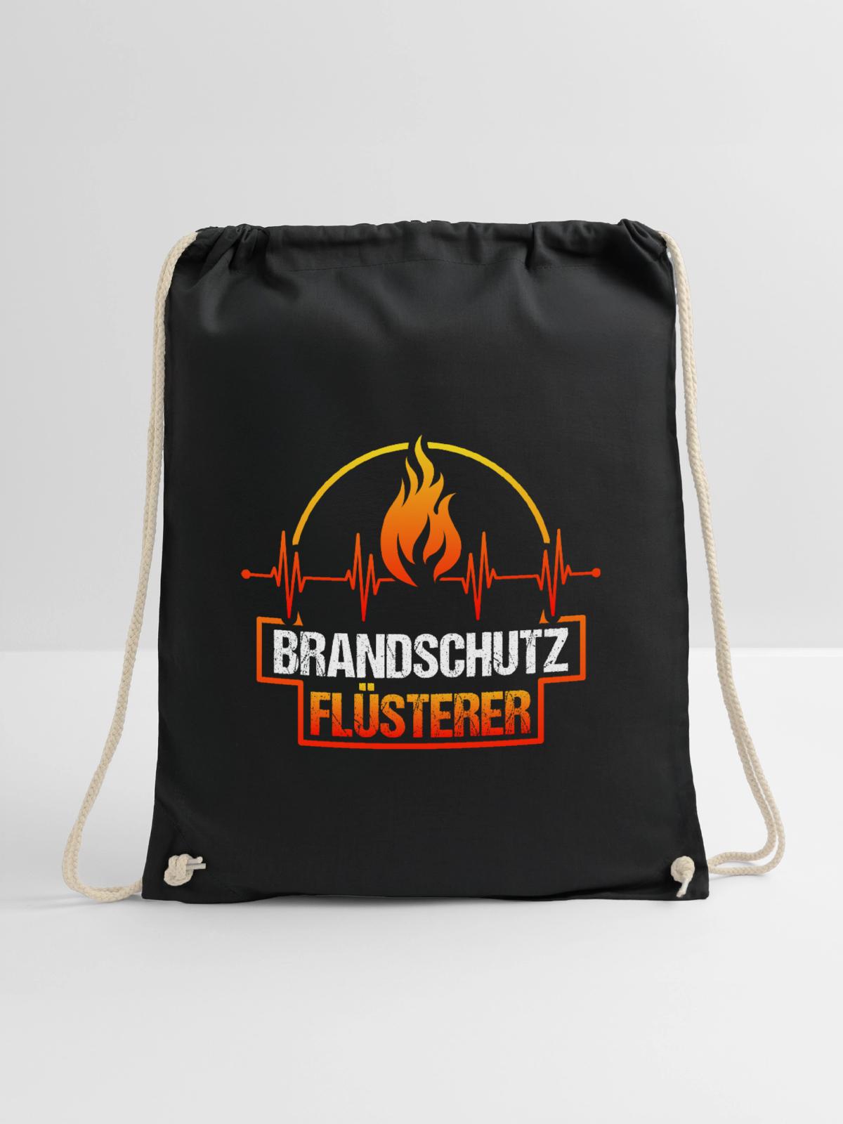 Brandschutz Flüsterer Brandschutzbeauftragter - Turnbeutel - Schwarz - Vorne