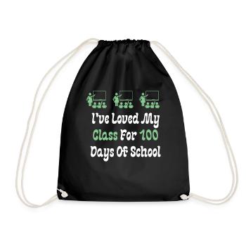I've Loved My Class For 100 Days Of School - Drawstring Bag - black - Front
