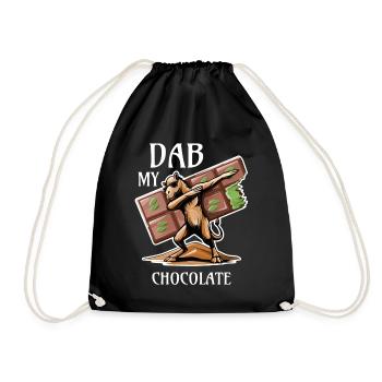 Dabbing Dromedar - Dubai Schokolade Geschenkidee - Turnbeutel - Schwarz - Vorne
