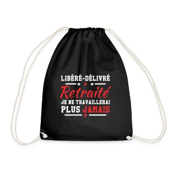 Libéré délivré je ne travaillerai plus jamais - Sac de sport léger - noir - Devant
