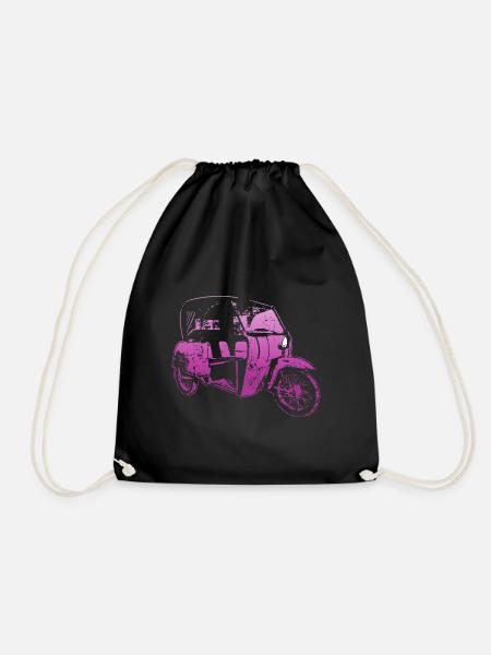DDR Duo Kult-Oldtimer - Turnbeutel - Schwarz