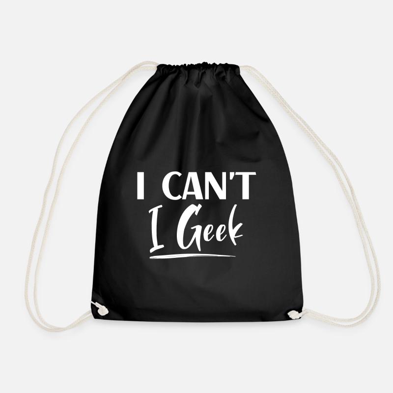 Ich kann nicht ich Geek - Turnbeutel - Schwarz