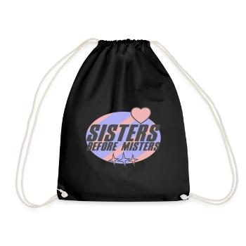Les sœurs avant les messieurs | Couleurs modifiables - Sac de sport léger - noir - Devant