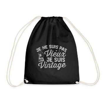 Je ne suis pas Music Box Comédie musicale vintage - Sac de sport léger - noir - Devant