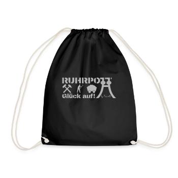 Ruhrpott-Design by Pioswelt - Drawstring Bag - black - Front