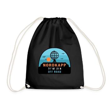 Nordkapp norway off road - Drawstring Bag - black - Front