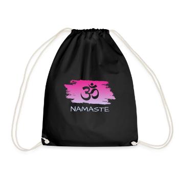Namaste - Turnbeutel - Schwarz - Vorne