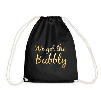 We Got The Bubbly Gold JGA Team Bride - Drawstring Bag - black - Front