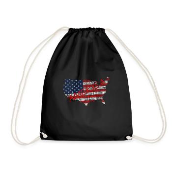 America - Turnbeutel - Schwarz - Vorne