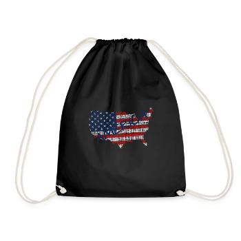 United States of America - Turnbeutel - Schwarz - Vorne