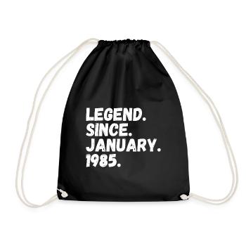 Légende depuis janvier 1985 - Sac de sport léger - noir - Devant