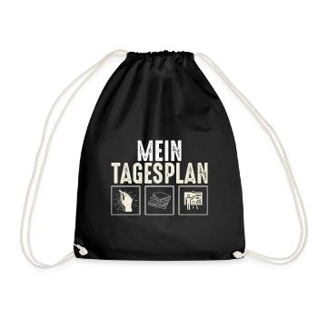 Lehrer mein Tagesplan - Turnbeutel - Schwarz - Vorne