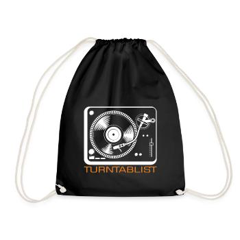Turntablist - 1210er - Turnbeutel - Schwarz - Vorne