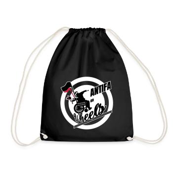 Antifa on Wheels - Drawstring Bag - black - Front
