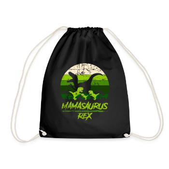 Mamasaurus Dinosaur 3 Kids Retro Vintage Gift - Sac de sport léger - noir - Devant