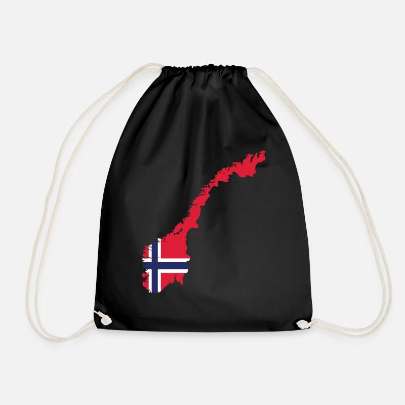 Norwegen Norweger Skandinavien - Turnbeutel - Schwarz