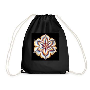 Black Flower - Drawstring Bag - black - Front