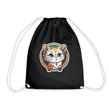 Sweet Cat - Drawstring Bag - black - Front