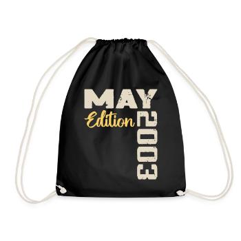 Mai 2003 Anniversaire Mai 2003 Cadeau Mai 2003 Mai - Sac de sport léger - noir - Devant